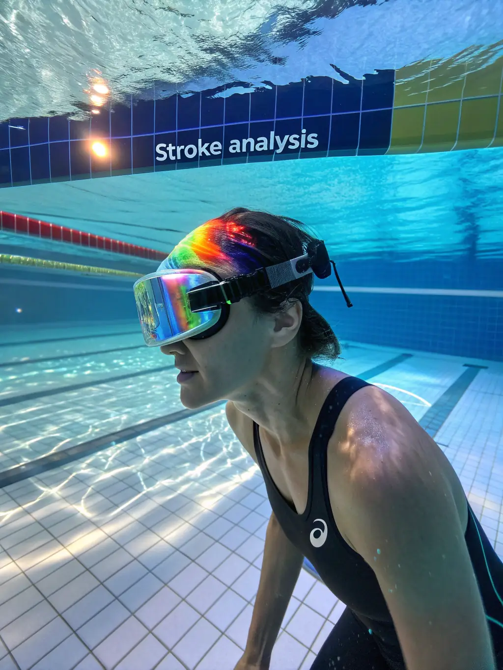 An image of advanced swimmers practicing synchronized swimming routines, showcasing their skill and coordination.